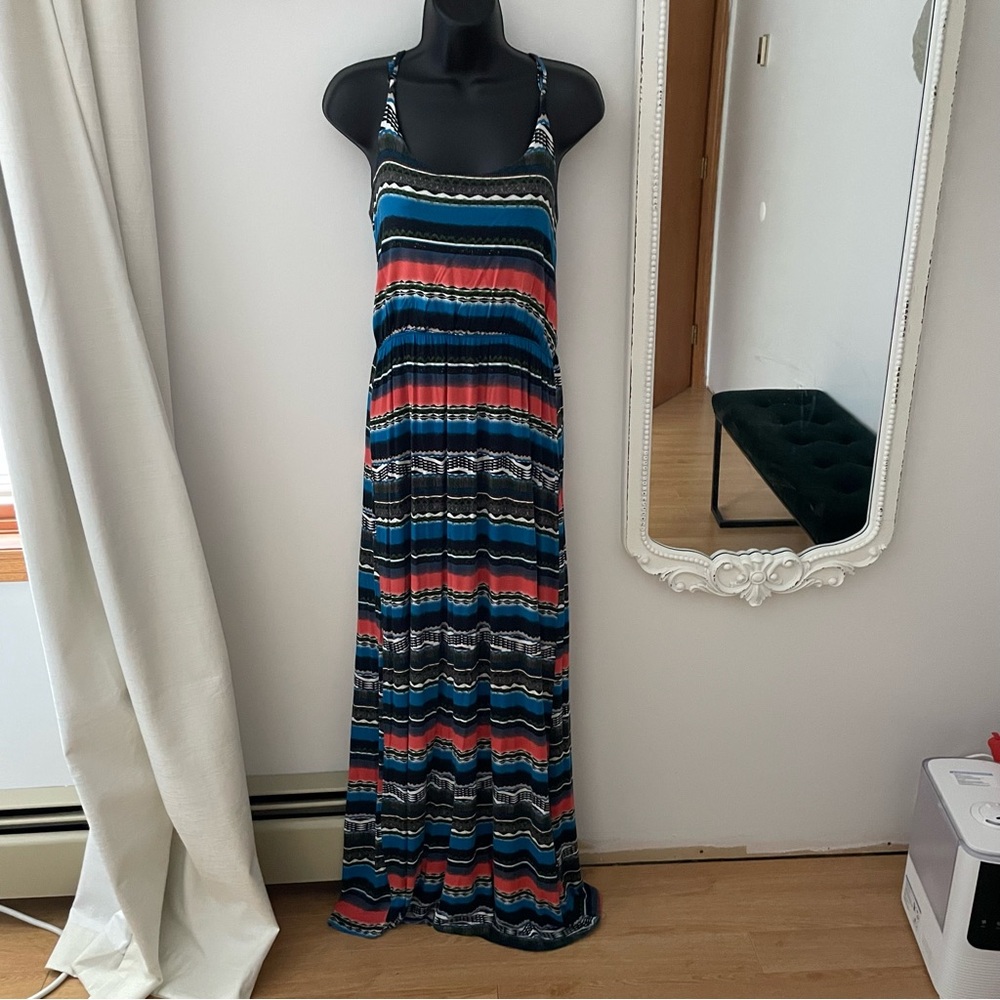 Ripe Multicolor Striped Maxi Dress
